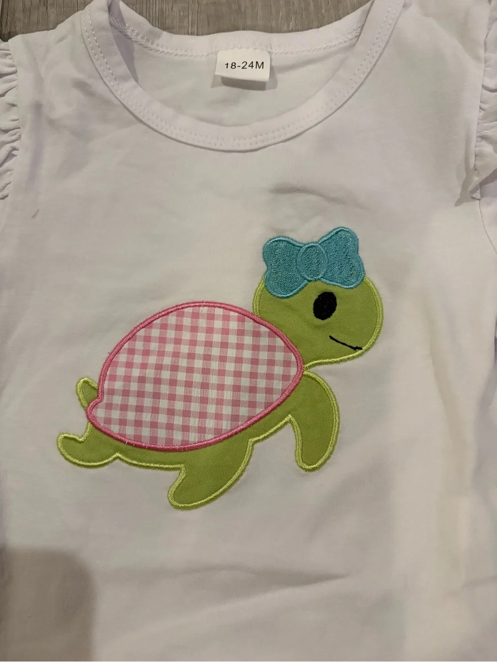 Toddler Boutique Girl Turtle Shorts Set..18-24M